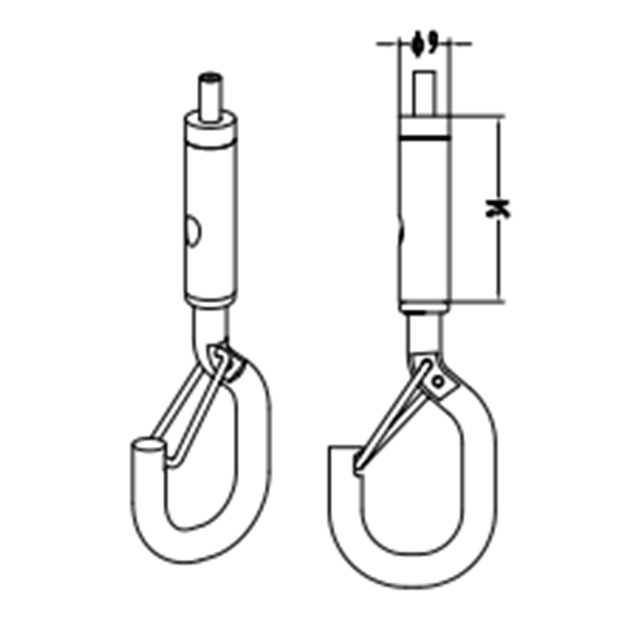 Brass/ iron Hanging Hook Display (HK-0047)