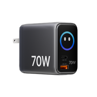 OT-TC-050 — 70W USB-C PD Multi-Port Charger with Built-in 80cm Cable