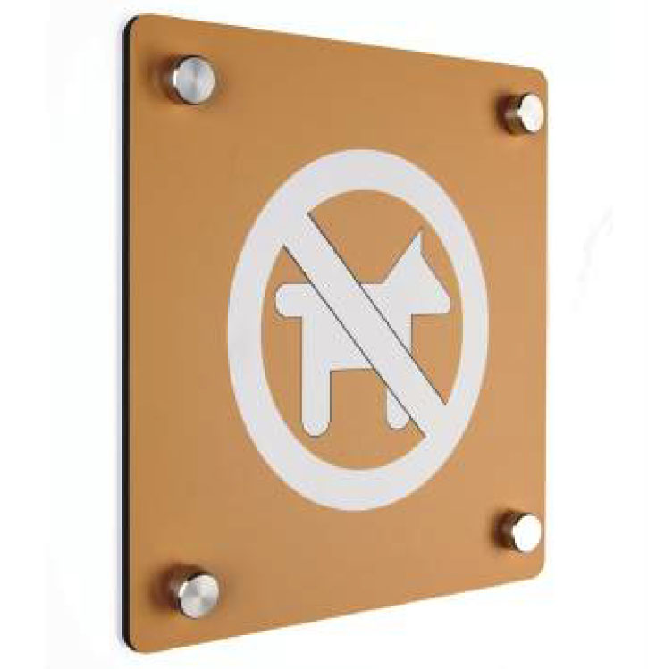 diagram of aluminium sign standoff components
