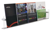 Wall-Mounted Acrylic L-Shape Literature Shelf | PP-L 600 & PP-L 900