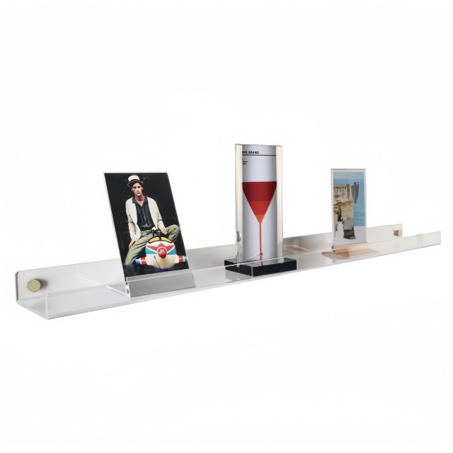 Wall Mount Acrylic U Shelf – PP-U600 & PP-U900 | Premium Acrylic Display Rack