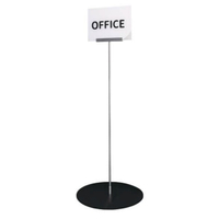 Freestanding Sign Holder with Clip – 450 Mm Metal Base | 1000 Mm Height | Fits Up To 8 Mm Panel