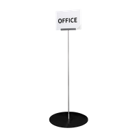 Freestanding Sign Holder with Clip – 450 Mm Metal Base | 1000 Mm Height | Fits Up To 8 Mm Panel