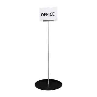 Freestanding Sign Holder with Clip – 450 Mm Metal Base | 1000 Mm Height | Fits Up To 8 Mm Panel