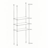 Rod Shelf System — 10mm Aluminium Rod Display | Supports 6–10mm Panels