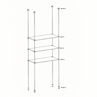 Rod Shelf System — 10mm Aluminium Rod Display | Supports 6–10mm Panels