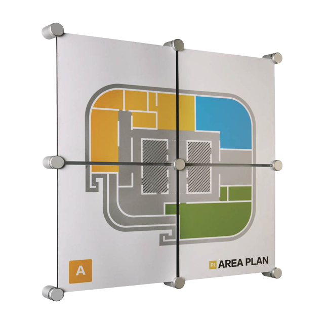 Aluminium Side Clamp Sign Standoff