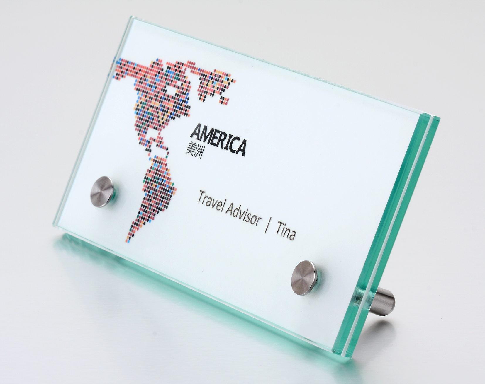 tabletop sign standoff for display panel
