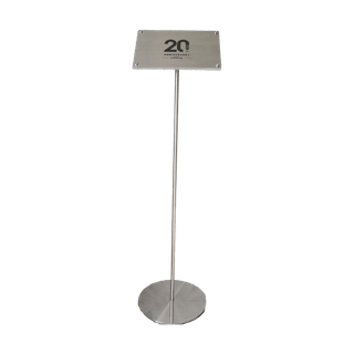 FS-03 Stainless Steel Display Frame System — 300×200 Sign Stand