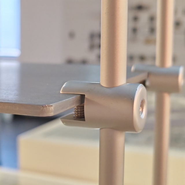 Rod Shelf System — 10mm Aluminium Rod Display | Supports 6–10mm Panels