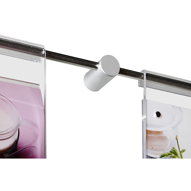 Wall Mount Rod Acrylic Holder System AGRO7 – A4×4 Acrylic Display Rack